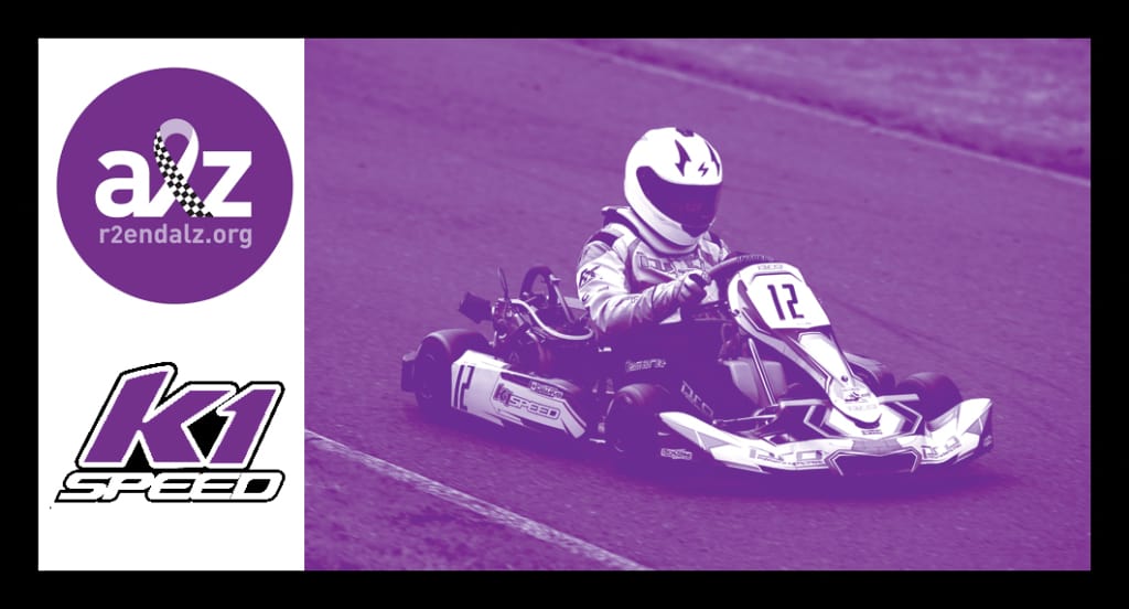 race-to-end-alzheimers-charity-race-toronto daniel demaras racing a go kart as part of the charity race to end alzheimers event in toronto