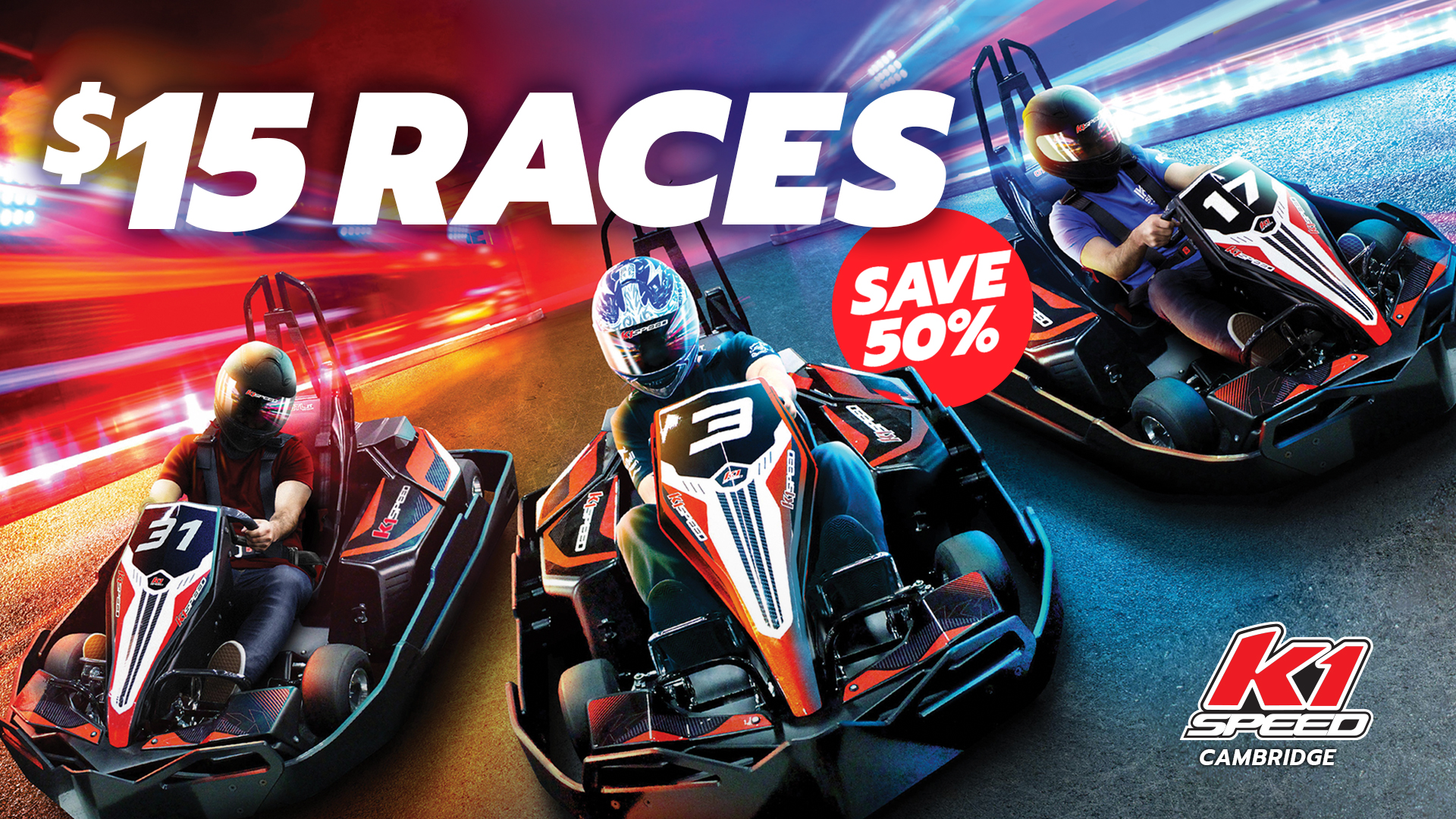 $15 Races K1 Speed Cambridge